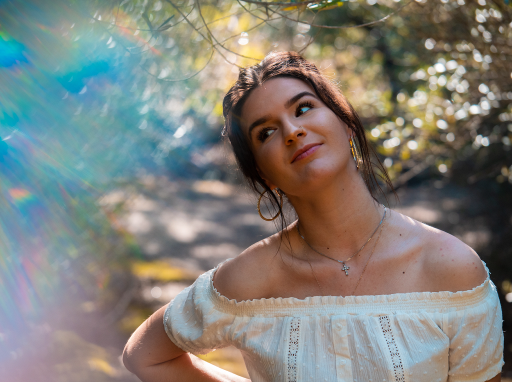 girl in garden