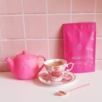 Fusspot Collagen Beauty Tea loose leaf tea and teacup
